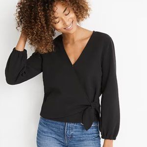 NWT Madewell crepe wrap top